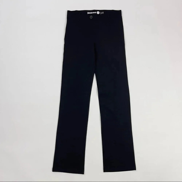 Betabrand Pants Womens XS Petite Classic Straight Leg Black Stretch Yoga Pull On - Picture 1 of 10